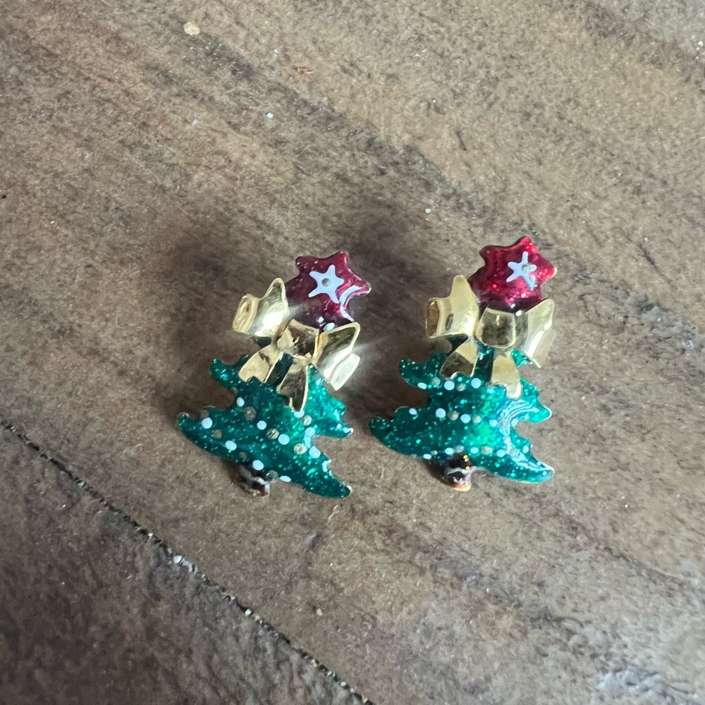 Festive Christmas Tree Earrings